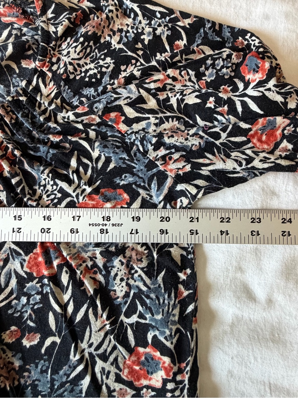 Lucky Brand Floral Peasant Shirt V Neck with Pleating Boho Wedtern Size Large - Picture 13 of 15